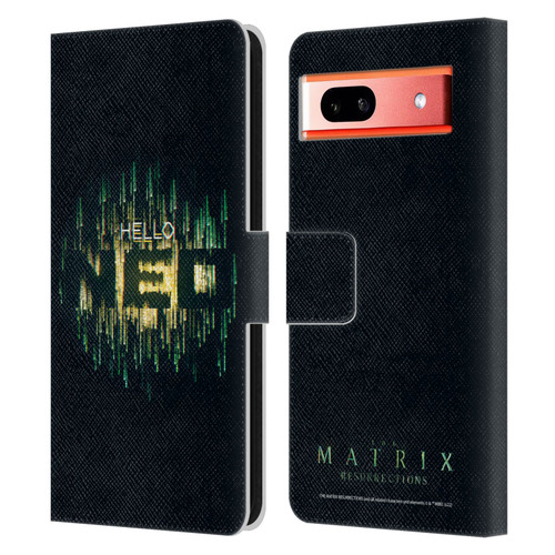 The Matrix Resurrections Key Art Hello Neo Leather Book Wallet Case Cover For Google Pixel 7a