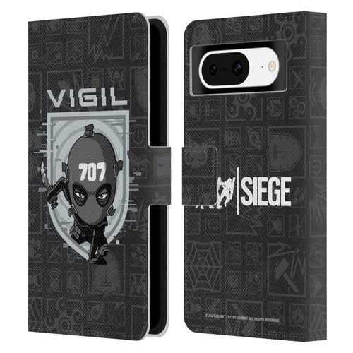 Tom Clancy's Rainbow Six Siege Chibi Operators Vigil Leather Book Wallet Case Cover For Google Pixel 8
