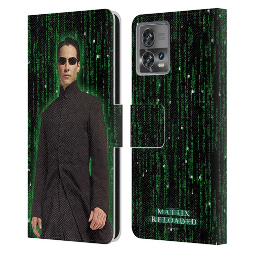 The Matrix Reloaded Key Art Neo 1 Leather Book Wallet Case Cover For Motorola Moto Edge 30 Fusion