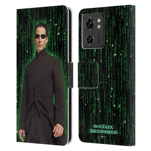 The Matrix Reloaded Key Art Neo 1 Leather Book Wallet Case Cover For Motorola Moto Edge 40