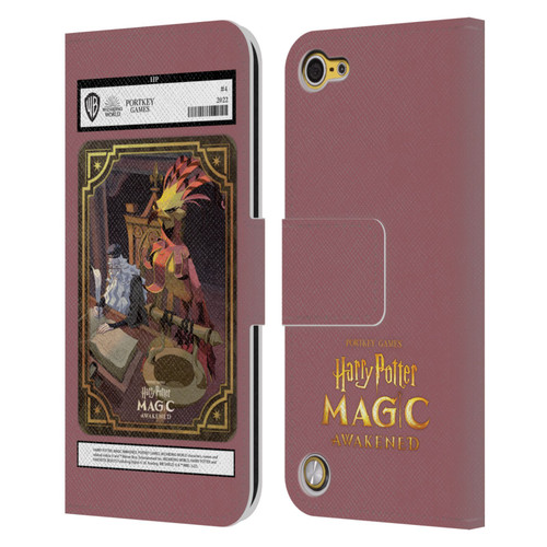 Harry Potter: Magic Awakened Characters Dumbledore Card Leather Book Wallet Case Cover For Apple iPod Touch 5G 5th Gen