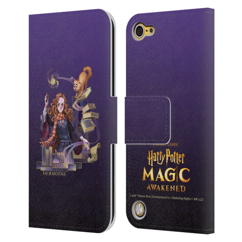 Harry Potter: Magic Awakened Characters Hermione Leather Book Wallet Case Cover For Apple iPod Touch 5G 5th Gen