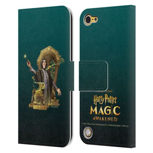 Harry Potter: Magic Awakened Characters Snape Leather Book Wallet Case Cover For Apple iPod Touch 5G 5th Gen