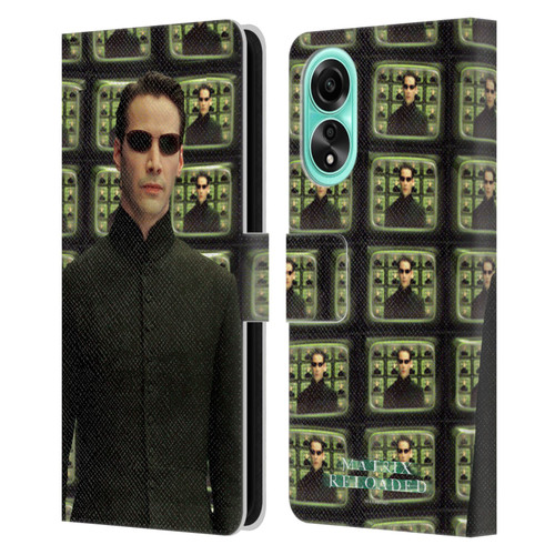 The Matrix Reloaded Key Art Neo 2 Leather Book Wallet Case Cover For OPPO A78 5G