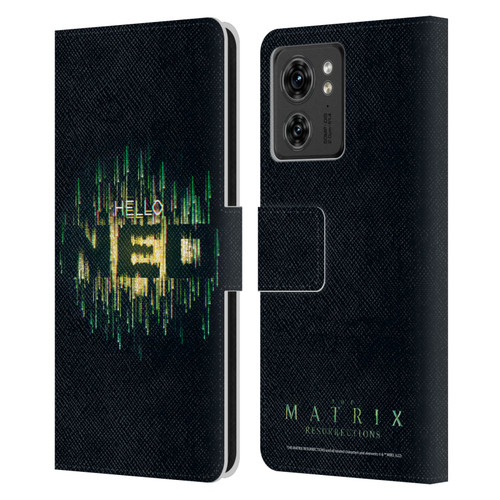 The Matrix Resurrections Key Art Hello Neo Leather Book Wallet Case Cover For Motorola Moto Edge 40