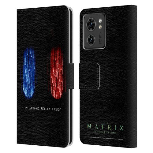 The Matrix Resurrections Key Art Is Anyone Really Free Leather Book Wallet Case Cover For Motorola Moto Edge 40