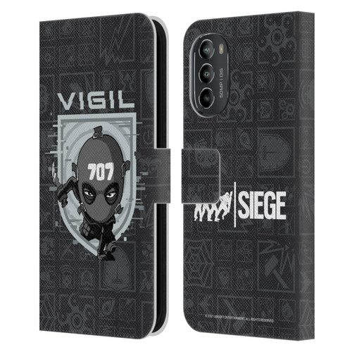 Tom Clancy's Rainbow Six Siege Chibi Operators Vigil Leather Book Wallet Case Cover For Motorola Moto G82 5G