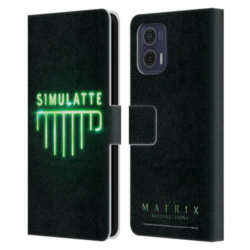 The Matrix Resurrections Key Art Simulatte Leather Book Wallet Case Cover For Motorola Moto G73 5G