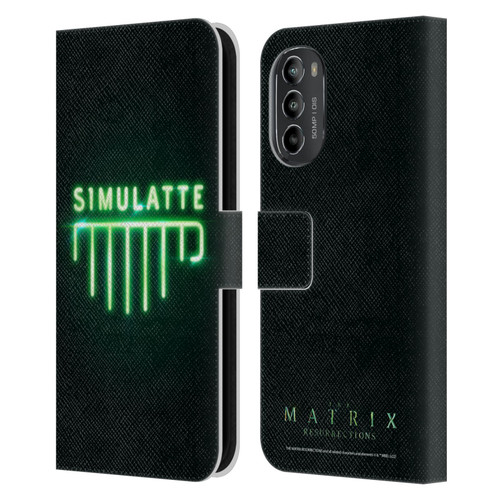 The Matrix Resurrections Key Art Simulatte Leather Book Wallet Case Cover For Motorola Moto G82 5G