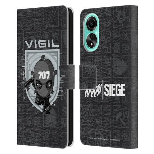 Tom Clancy's Rainbow Six Siege Chibi Operators Vigil Leather Book Wallet Case Cover For OPPO A78 5G