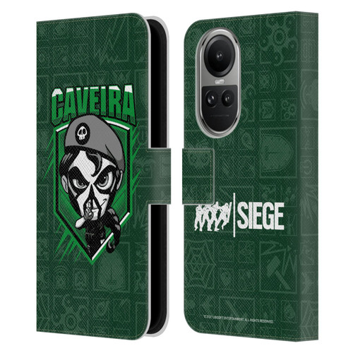 Tom Clancy's Rainbow Six Siege Chibi Operators Caveira Leather Book Wallet Case Cover For OPPO Reno10 5G / Reno10 Pro 5G