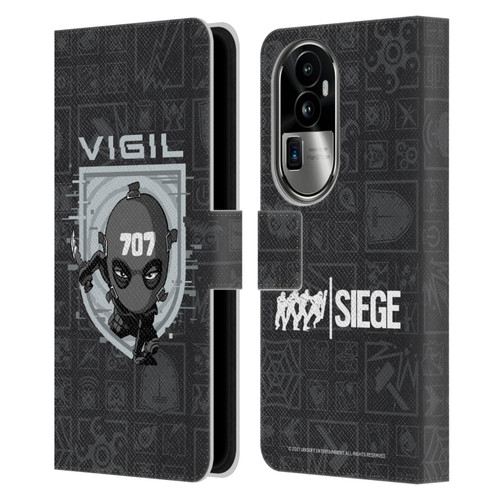 Tom Clancy's Rainbow Six Siege Chibi Operators Vigil Leather Book Wallet Case Cover For OPPO Reno10 Pro+