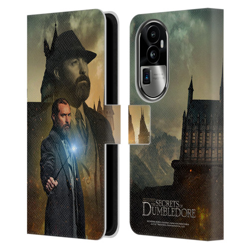 Fantastic Beasts: Secrets of Dumbledore Character Art Albus Dumbledore Leather Book Wallet Case Cover For OPPO Reno10 Pro+