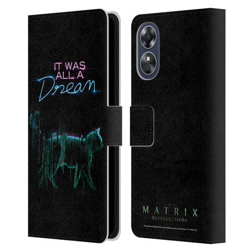 The Matrix Resurrections Key Art It Was All A Dream Leather Book Wallet Case Cover For OPPO A17