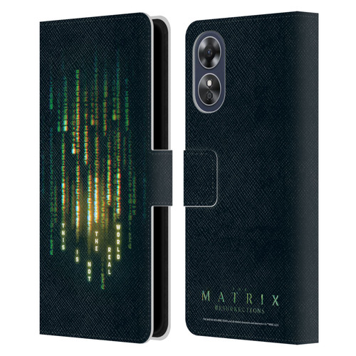 The Matrix Resurrections Key Art This Is Not The Real World Leather Book Wallet Case Cover For OPPO A17