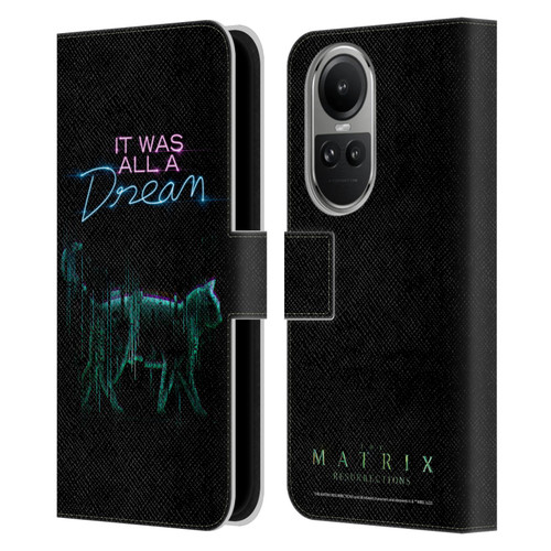 The Matrix Resurrections Key Art It Was All A Dream Leather Book Wallet Case Cover For OPPO Reno10 5G / Reno10 Pro 5G