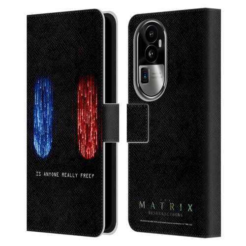 The Matrix Resurrections Key Art Is Anyone Really Free Leather Book Wallet Case Cover For OPPO Reno10 Pro+