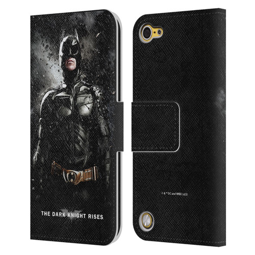The Dark Knight Rises Key Art Batman Rain Poster Leather Book Wallet Case Cover For Apple iPod Touch 5G 5th Gen