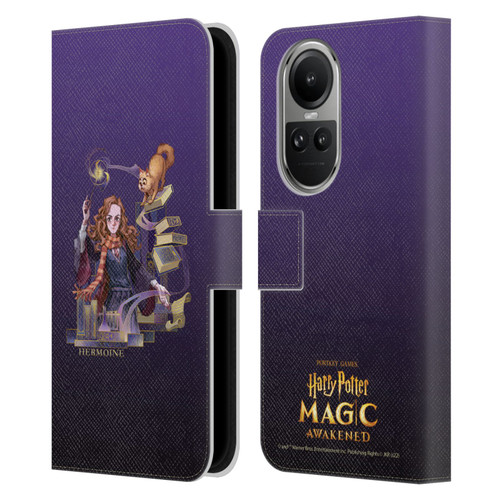 Harry Potter: Magic Awakened Characters Hermione Leather Book Wallet Case Cover For OPPO Reno10 5G / Reno10 Pro 5G