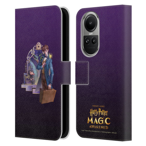 Harry Potter: Magic Awakened Characters Newt Leather Book Wallet Case Cover For OPPO Reno10 5G / Reno10 Pro 5G
