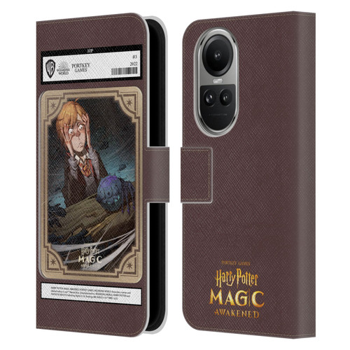Harry Potter: Magic Awakened Characters Ronald Weasley Card Leather Book Wallet Case Cover For OPPO Reno10 5G / Reno10 Pro 5G