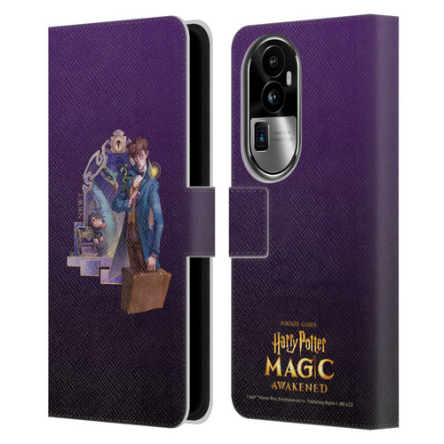 Harry Potter: Magic Awakened Characters Newt Leather Book Wallet Case Cover For OPPO Reno10 Pro+