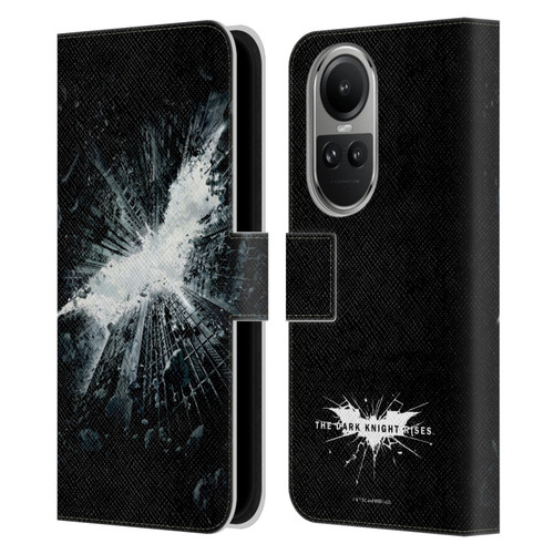 The Dark Knight Rises Logo Poster Leather Book Wallet Case Cover For OPPO Reno10 5G / Reno10 Pro 5G
