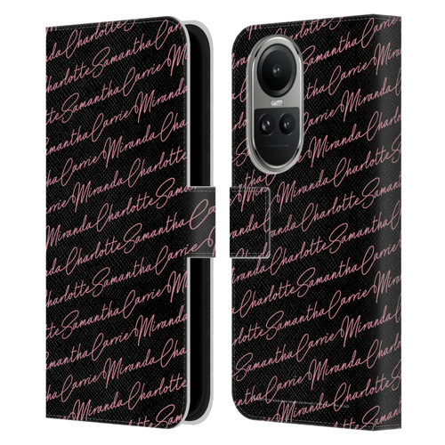 Sex and The City: Television Series Graphics Name Pattern Leather Book Wallet Case Cover For OPPO Reno10 5G / Reno10 Pro 5G