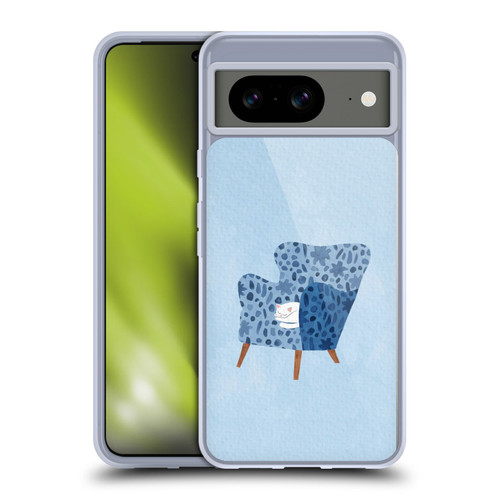 Planet Cat Arm Chair Cornflower Chair Cat Soft Gel Case for Google Pixel 8