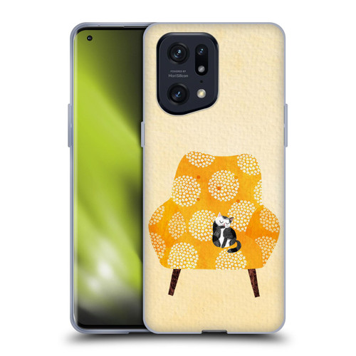 Planet Cat Arm Chair Honey Chair Cat Soft Gel Case for OPPO Find X5 Pro