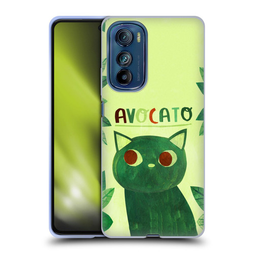 Planet Cat Puns Avocato Soft Gel Case for Motorola Edge 30