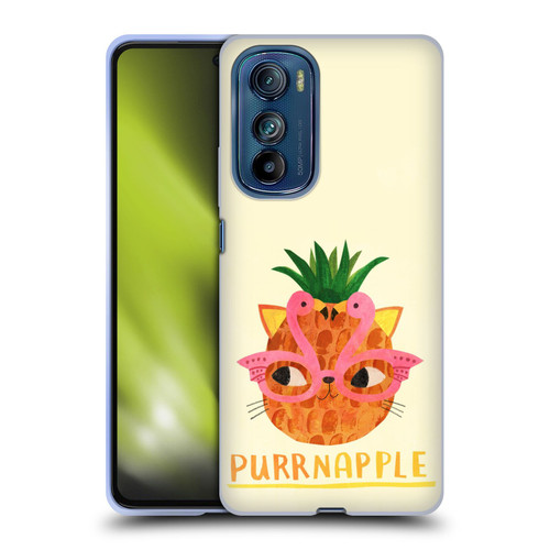 Planet Cat Puns Purrnapple Soft Gel Case for Motorola Edge 30