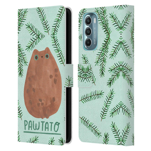 Planet Cat Puns Pawtato Leather Book Wallet Case Cover For Motorola Moto G Stylus 5G (2022)