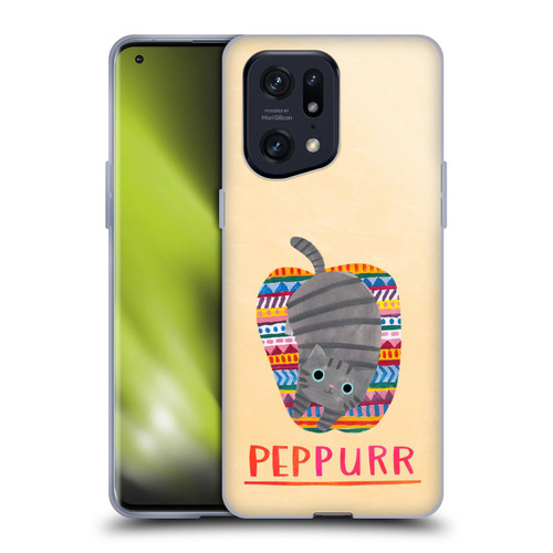 Planet Cat Puns Peppur Soft Gel Case for OPPO Find X5 Pro