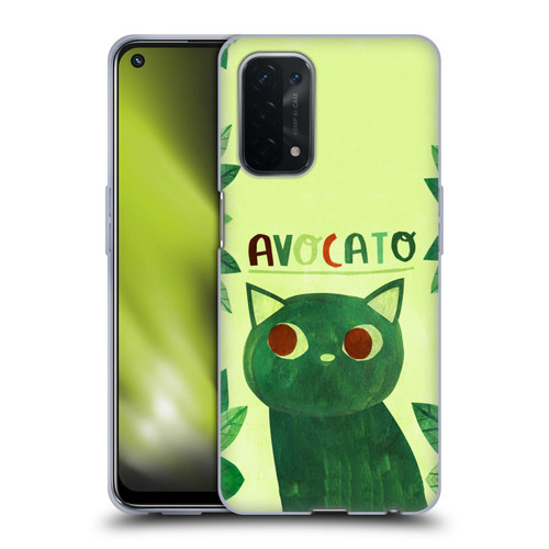 Planet Cat Puns Avocato Soft Gel Case for OPPO A54 5G