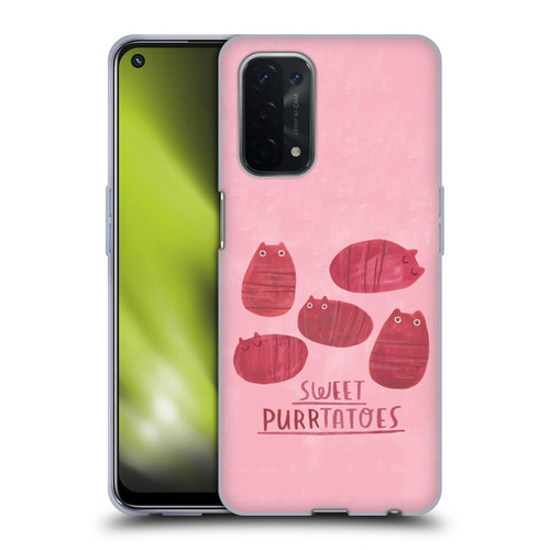 Planet Cat Puns Sweet Purrtatoes Soft Gel Case for OPPO A54 5G