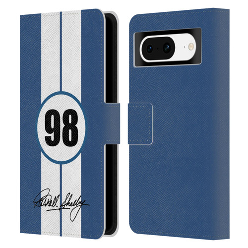 Shelby Car Graphics 1965 427 S/C Blue Leather Book Wallet Case Cover For Google Pixel 8