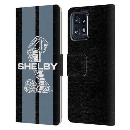 Shelby Car Graphics Gray Leather Book Wallet Case Cover For Motorola Moto Edge 40 Pro
