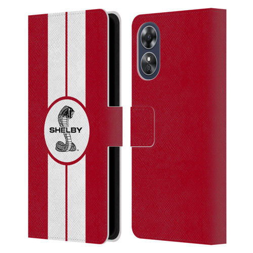 Shelby Car Graphics 1965 427 S/C Red Leather Book Wallet Case Cover For OPPO A17