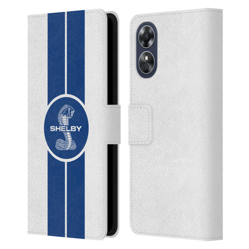 Shelby Car Graphics 1965 427 S/C White Leather Book Wallet Case Cover For OPPO A17