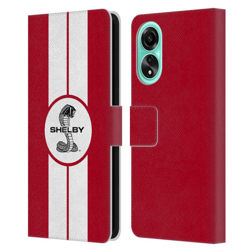 Shelby Car Graphics 1965 427 S/C Red Leather Book Wallet Case Cover For OPPO A78 5G