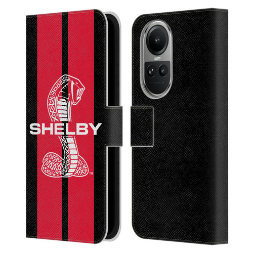 Shelby Car Graphics Red Leather Book Wallet Case Cover For OPPO Reno10 5G / Reno10 Pro 5G