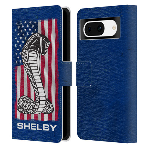 Shelby Logos American Flag Leather Book Wallet Case Cover For Google Pixel 8