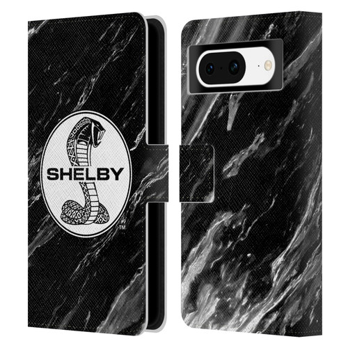 Shelby Logos Marble Leather Book Wallet Case Cover For Google Pixel 8