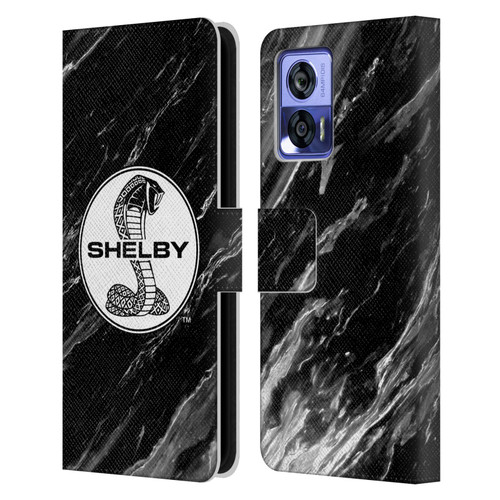 Shelby Logos Marble Leather Book Wallet Case Cover For Motorola Edge 30 Neo 5G