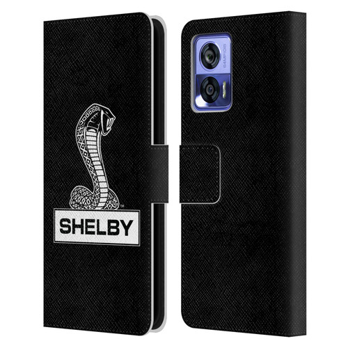 Shelby Logos Plain Leather Book Wallet Case Cover For Motorola Edge 30 Neo 5G