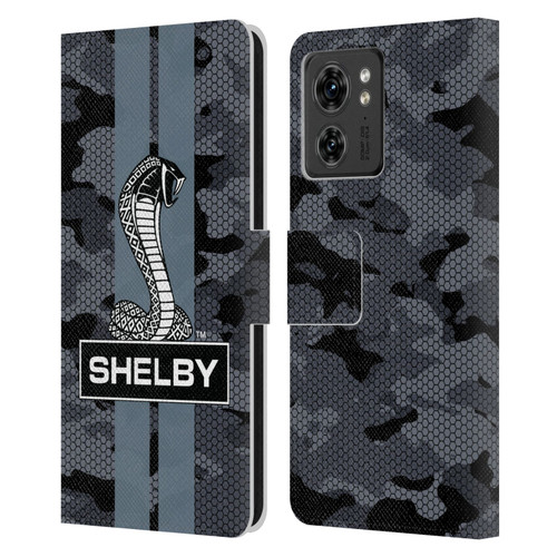 Shelby Logos Camouflage Leather Book Wallet Case Cover For Motorola Moto Edge 40