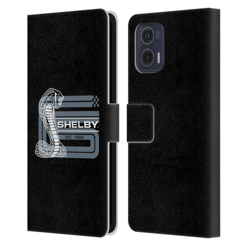 Shelby Logos CS Super Snake Leather Book Wallet Case Cover For Motorola Moto G73 5G