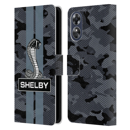 Shelby Logos Camouflage Leather Book Wallet Case Cover For OPPO A17