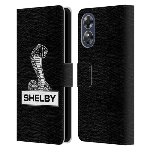 Shelby Logos Plain Leather Book Wallet Case Cover For OPPO A17